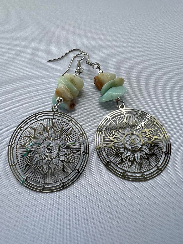 Amazonite Protection Drop Earrings - CYR'S CREATIONS