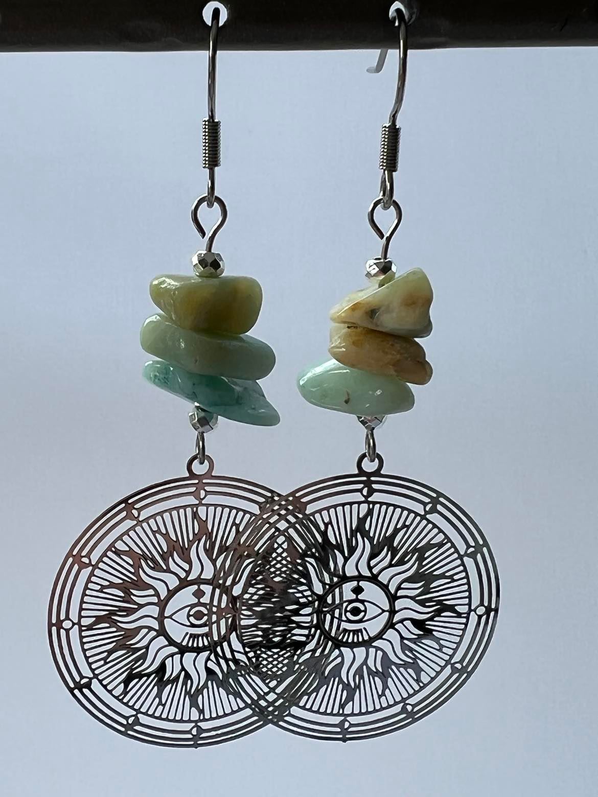 Amazonite Protection Drop Earrings - CYR'S CREATIONS