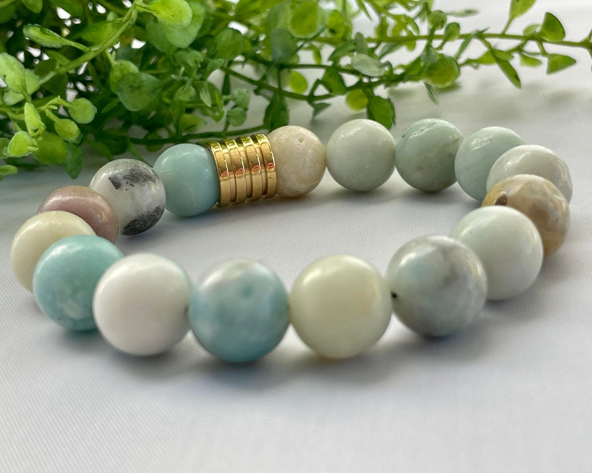 Amazonite and Tulsi beads Bracelet To Attracts new opportunities and  prosperity - Engineered to Heal²